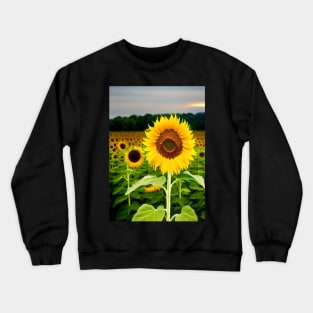 SUNFLOWER FIELD AT DAWN Crewneck Sweatshirt